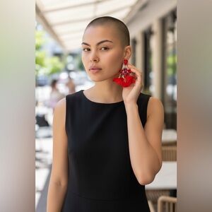 Bohemian Large Pendant Earrings Flower Tassel Glass Golden
Drop Earrings